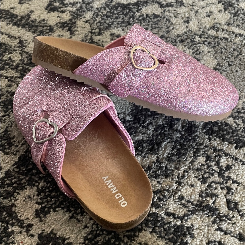 Old Navy Kids Pink Glitter Slippers